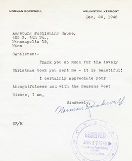 Norman Rockwell autograph