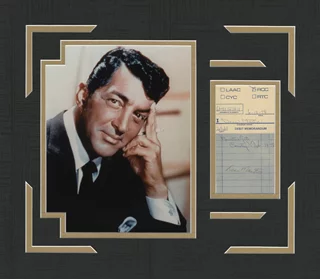 Dean Martin autograph