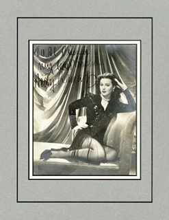 Hedy LaMarr autograph