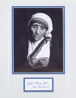 Mother Teresa autograph