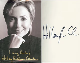 Hillary Rodham Clinton autograph