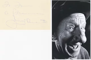Jimmy Durante autograph