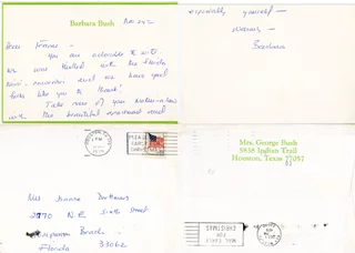 Barbara Bush autograph