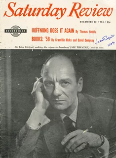 Sir John Gielgud autograph