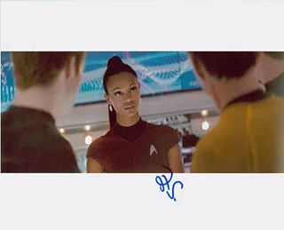 Zoe Saldana autograph