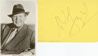 Charles Laughton autograph