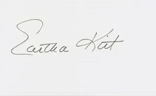 Eartha Kitt autograph