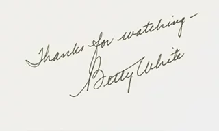 Betty White autograph