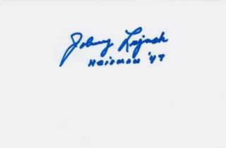 Johnny Lujack autograph