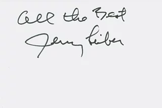 Jerry Leiber autograph