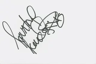 Kourtney Kardashian autograph