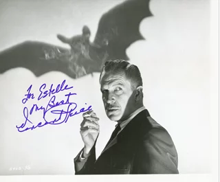 Vincent Price autograph