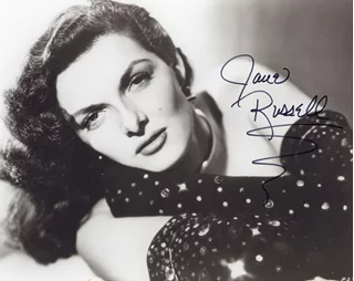 Jane Russell autograph
