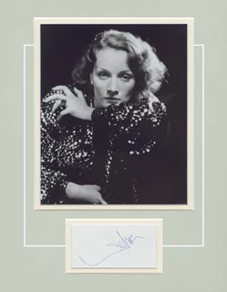 Marlene Dietrich autograph