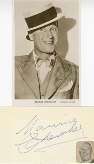 Maurice Chevalier autograph