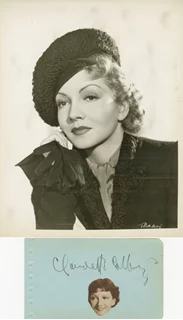 Claudette Colbert autograph