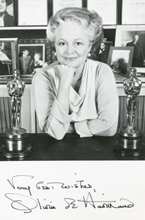 Olivia DeHavilland autograph