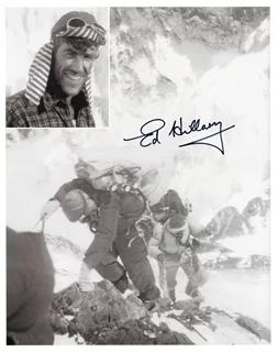 Sir Edmund Hillary autograph