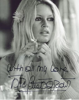 Brigitte Bardot autograph