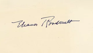 Eleanor Roosevelt autograph