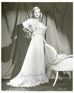 Joan Bennett autograph