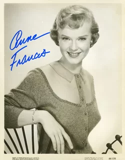 Anne Francis autograph