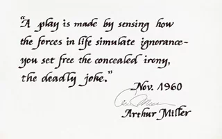 Arthur Miller autograph