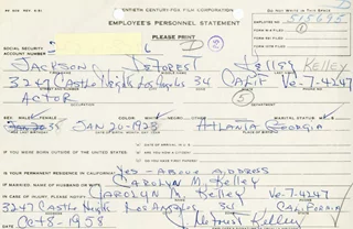 Deforest Kelley autograph