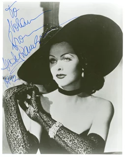 Hedy LaMarr autograph
