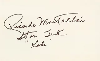 Ricardo Montalban autograph