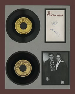 Elvis Presley and Johnny Cash autograph