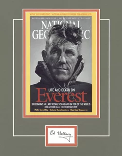 Sir Edmund Hillary autograph