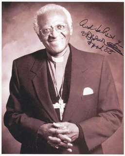 Desmond Tutu autograph