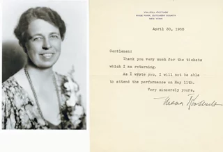 Eleanor Roosevelt autograph