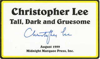 Christopher Lee autograph