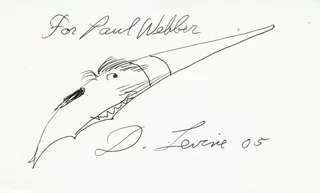 David Levine autograph