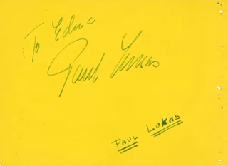 Paul Lukas autograph