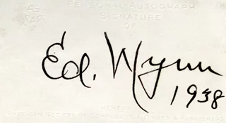 Ed Wynn autograph