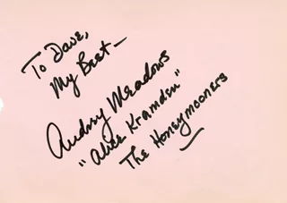 Audrey Meadows autograph