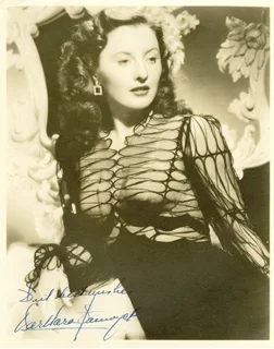 Barbara Stanwyck autograph