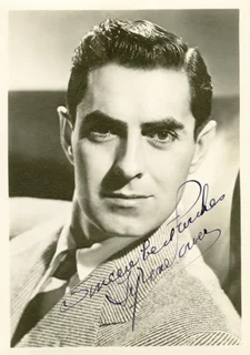 Tyrone Power autograph
