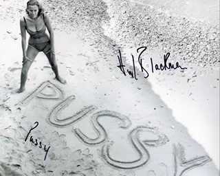 Honor Blackman autograph