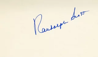 Randolph Scott autograph