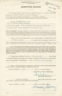 Rosemary Clooney autograph