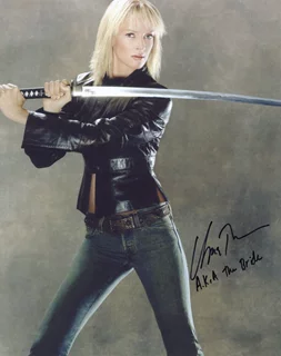 Uma Thurman autograph