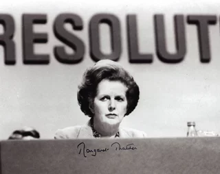 Margaret Thatcher autograph