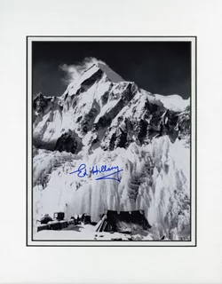 Sir Edmund Hillary autograph