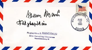 Hans Baur autograph