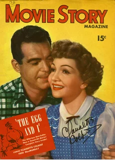 Claudette Colbert autograph