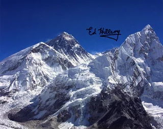 Sir Edmund Hillary autograph